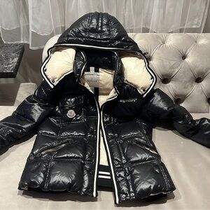 Moncler Black and Cream Puffer Jacket